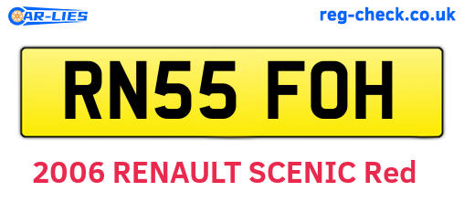 RN55FOH are the vehicle registration plates.