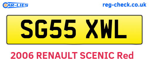 SG55XWL are the vehicle registration plates.