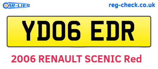 YD06EDR are the vehicle registration plates.