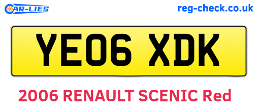 YE06XDK are the vehicle registration plates.