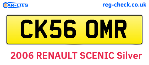 CK56OMR are the vehicle registration plates.