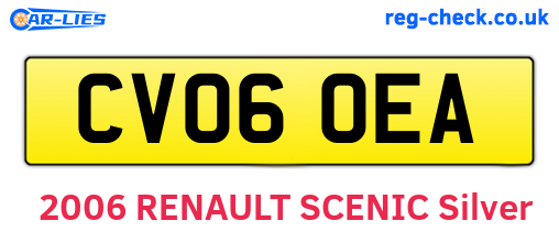 CV06OEA are the vehicle registration plates.