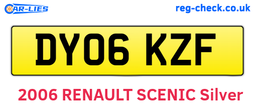 DY06KZF are the vehicle registration plates.