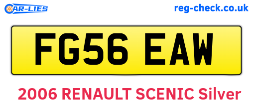 FG56EAW are the vehicle registration plates.