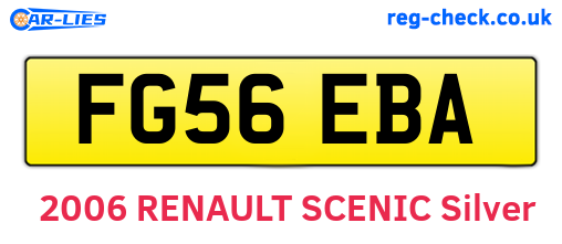 FG56EBA are the vehicle registration plates.