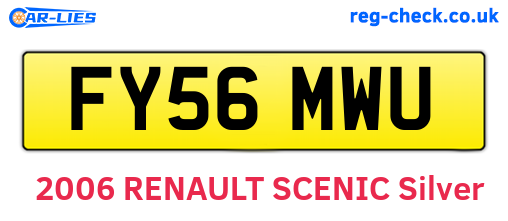 FY56MWU are the vehicle registration plates.