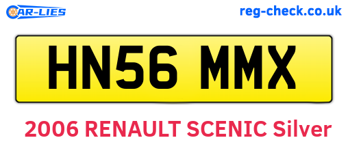 HN56MMX are the vehicle registration plates.