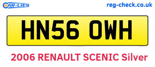 HN56OWH are the vehicle registration plates.