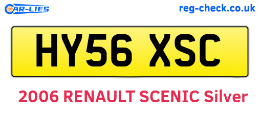 HY56XSC are the vehicle registration plates.