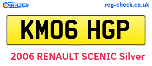 KM06HGP are the vehicle registration plates.