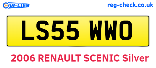 LS55WWO are the vehicle registration plates.