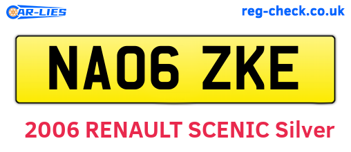 NA06ZKE are the vehicle registration plates.