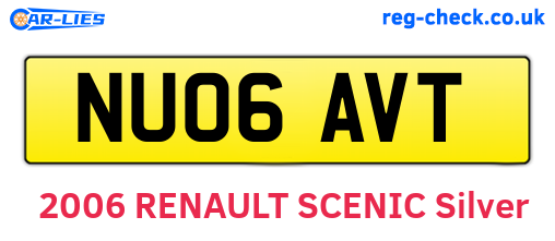 NU06AVT are the vehicle registration plates.