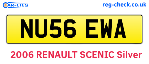 NU56EWA are the vehicle registration plates.