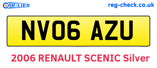 NV06AZU are the vehicle registration plates.