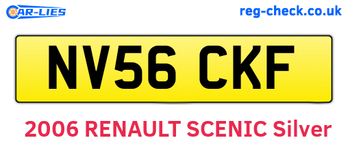 NV56CKF are the vehicle registration plates.