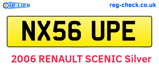 NX56UPE are the vehicle registration plates.