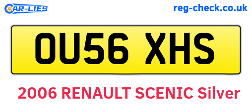 OU56XHS are the vehicle registration plates.