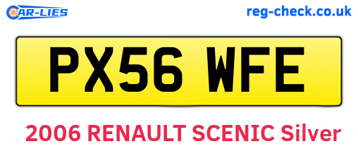 PX56WFE are the vehicle registration plates.