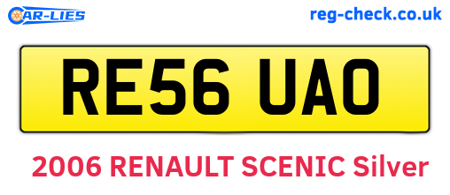 RE56UAO are the vehicle registration plates.