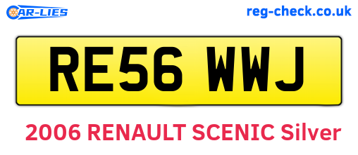 RE56WWJ are the vehicle registration plates.