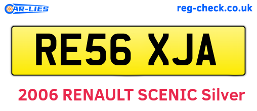 RE56XJA are the vehicle registration plates.