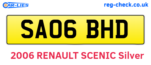 SA06BHD are the vehicle registration plates.