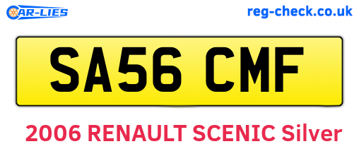 SA56CMF are the vehicle registration plates.