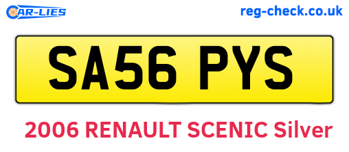 SA56PYS are the vehicle registration plates.