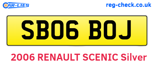SB06BOJ are the vehicle registration plates.