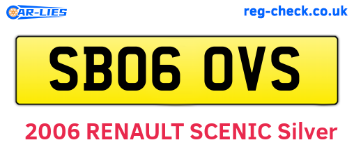 SB06OVS are the vehicle registration plates.
