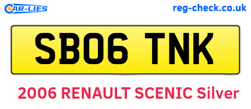 SB06TNK are the vehicle registration plates.