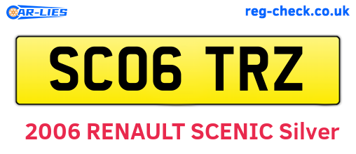 SC06TRZ are the vehicle registration plates.
