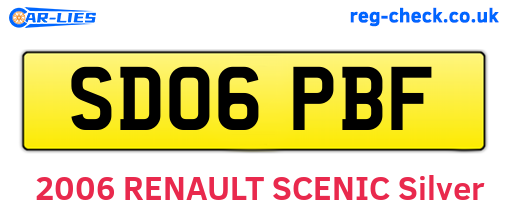 SD06PBF are the vehicle registration plates.
