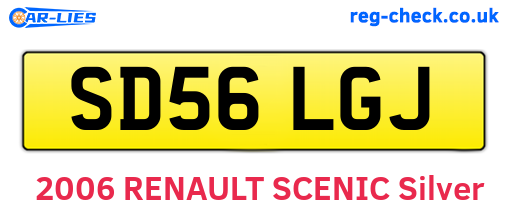 SD56LGJ are the vehicle registration plates.