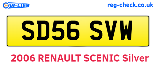 SD56SVW are the vehicle registration plates.