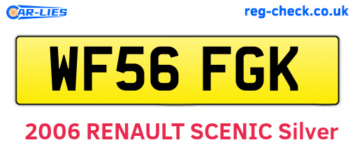 WF56FGK are the vehicle registration plates.