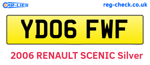 YD06FWF are the vehicle registration plates.