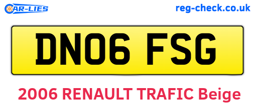 DN06FSG are the vehicle registration plates.