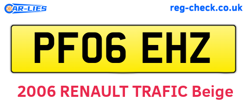 PF06EHZ are the vehicle registration plates.