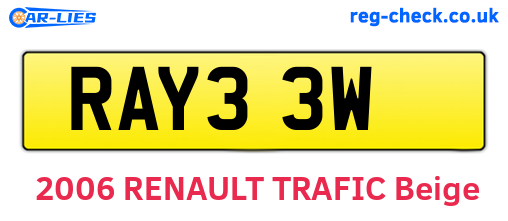 RAY33W are the vehicle registration plates.