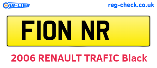 F10NNR are the vehicle registration plates.