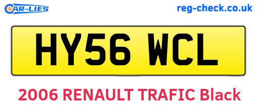 HY56WCL are the vehicle registration plates.