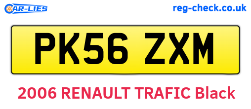 PK56ZXM are the vehicle registration plates.