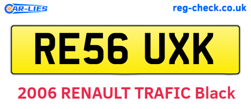RE56UXK are the vehicle registration plates.