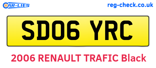 SD06YRC are the vehicle registration plates.
