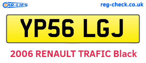 YP56LGJ are the vehicle registration plates.