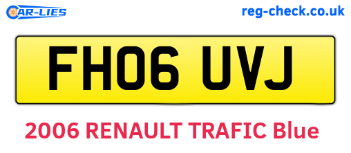 FH06UVJ are the vehicle registration plates.