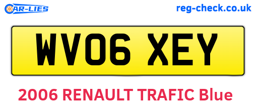 WV06XEY are the vehicle registration plates.