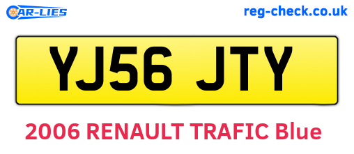 YJ56JTY are the vehicle registration plates.